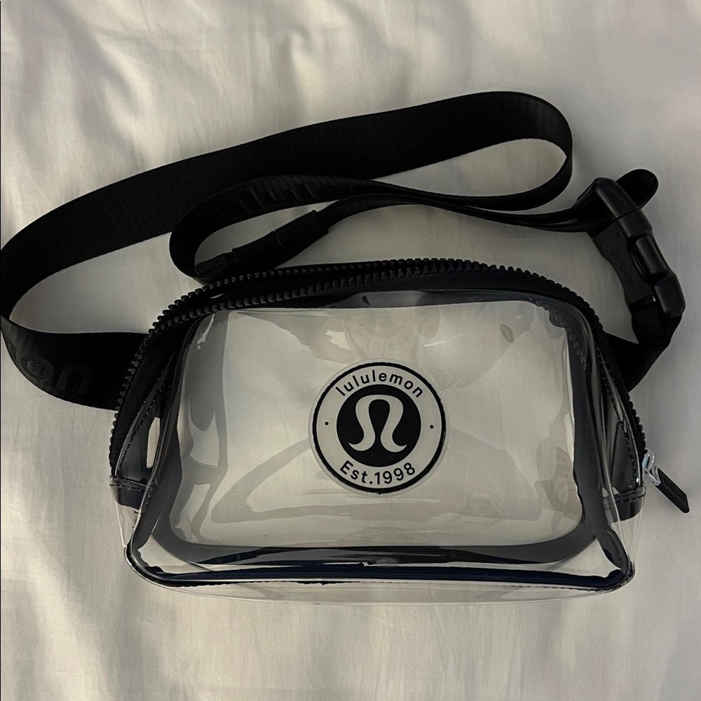 Lululemon Clear belt bag logo